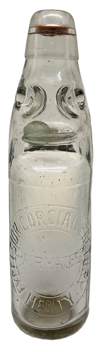 Excelsior Cordial Factory Yates Henty Codd Marble Bottle