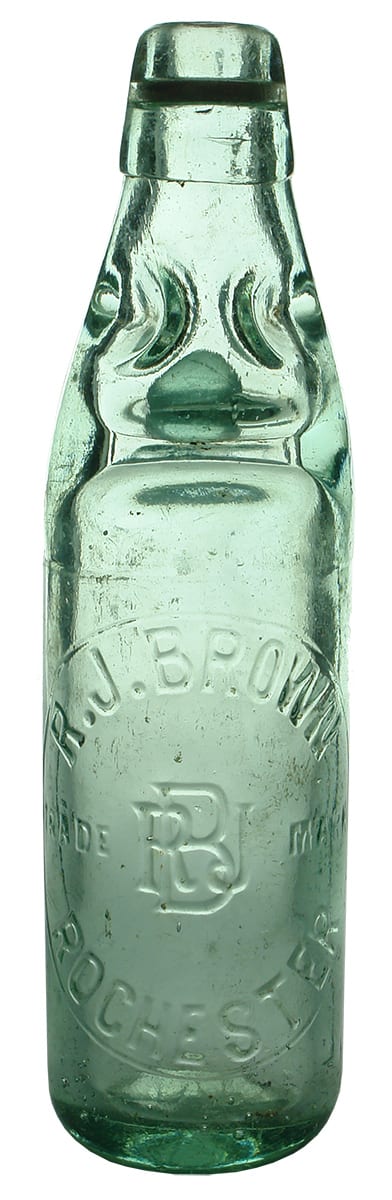 Brown Rochester Codd Marble Bottle