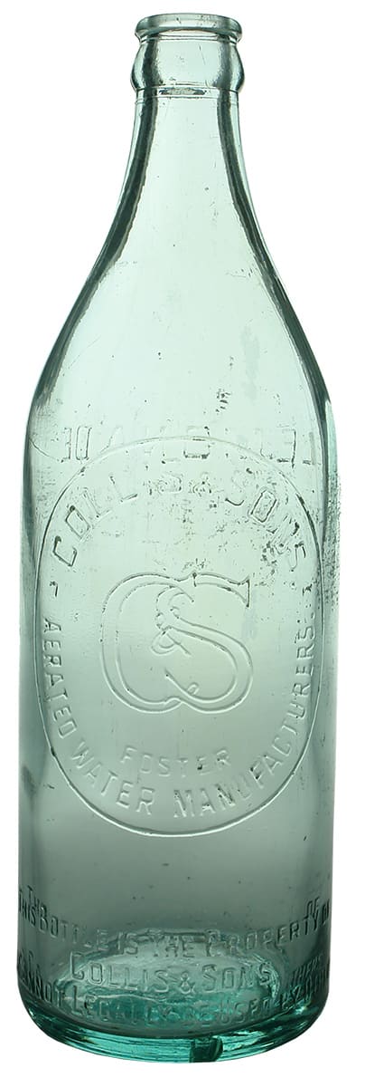 Collis Sons Foster Aerated Water Manufacturers Crown Seal Bottle
