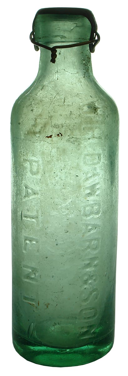 Dawbarn Melbourne Sandridge Antique Patent Bottle
