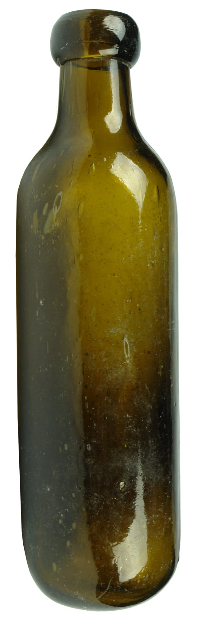 Plain Olive Coloured Old Antique Maugham Bottle