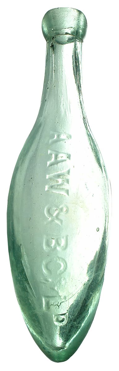 AAW and B Adelaide Antique Torpedo Bottle