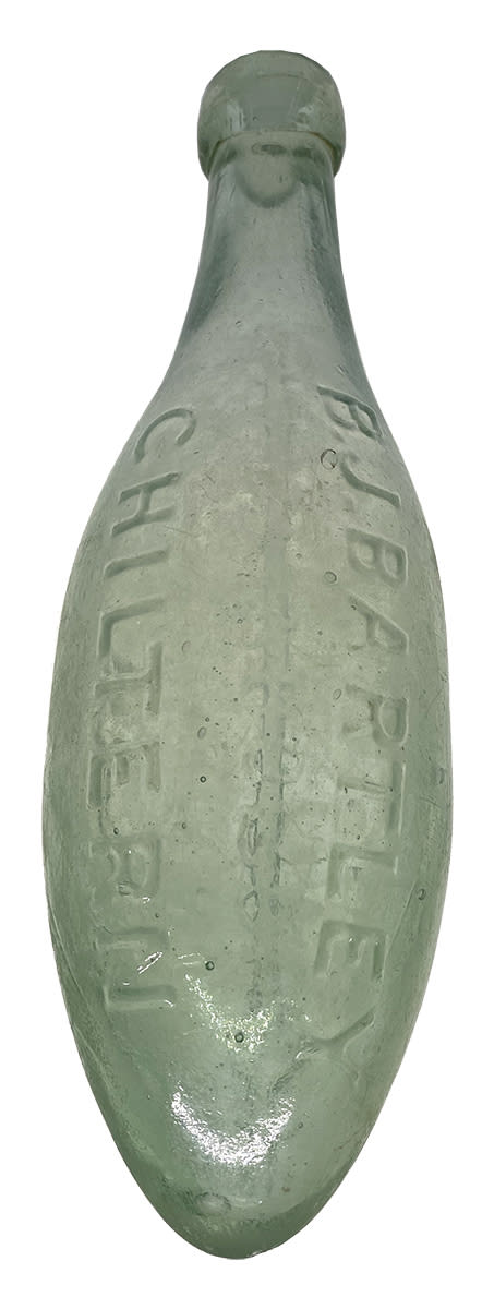 Bartley Chiltern and Maryboroguh crossed out Antique Torpedo Bottle