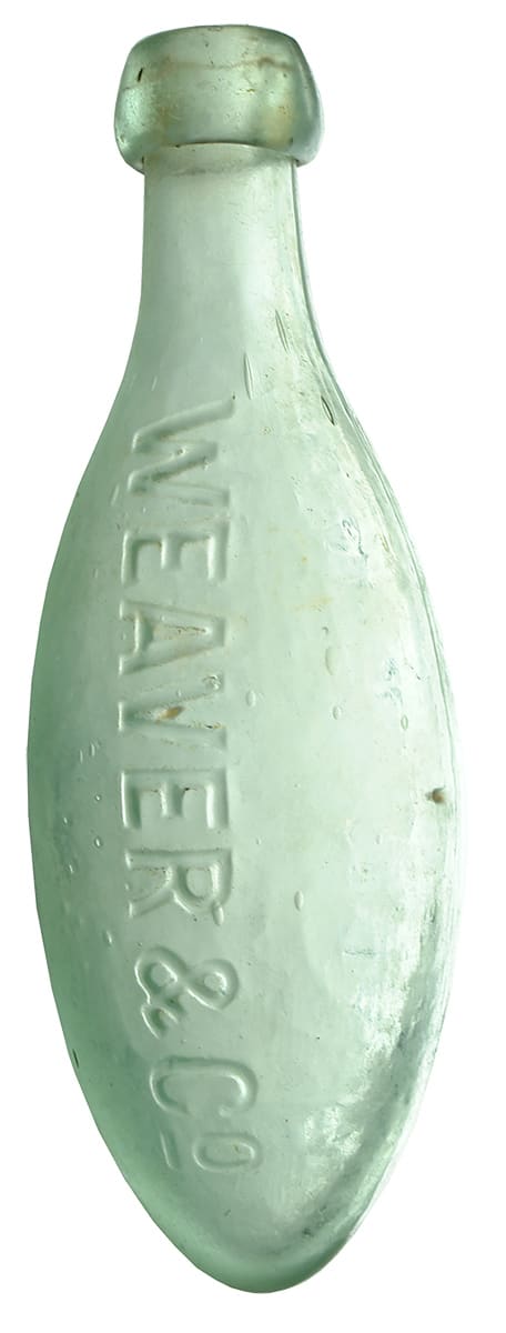 Weaver Aerated Water Manufacturers Antique Torpedo Bottle