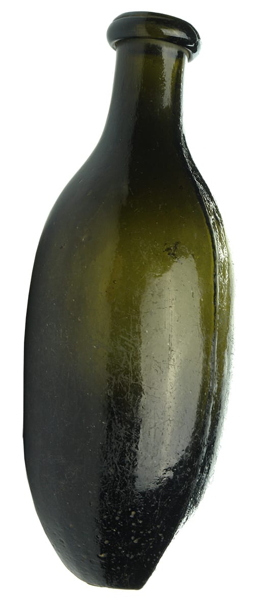 Black Glass Egg Soda Antique Torpedo Bottle