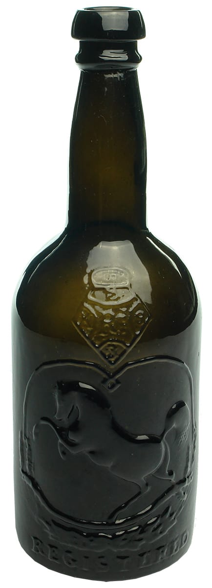 Black Horse Antique Beer Bottle