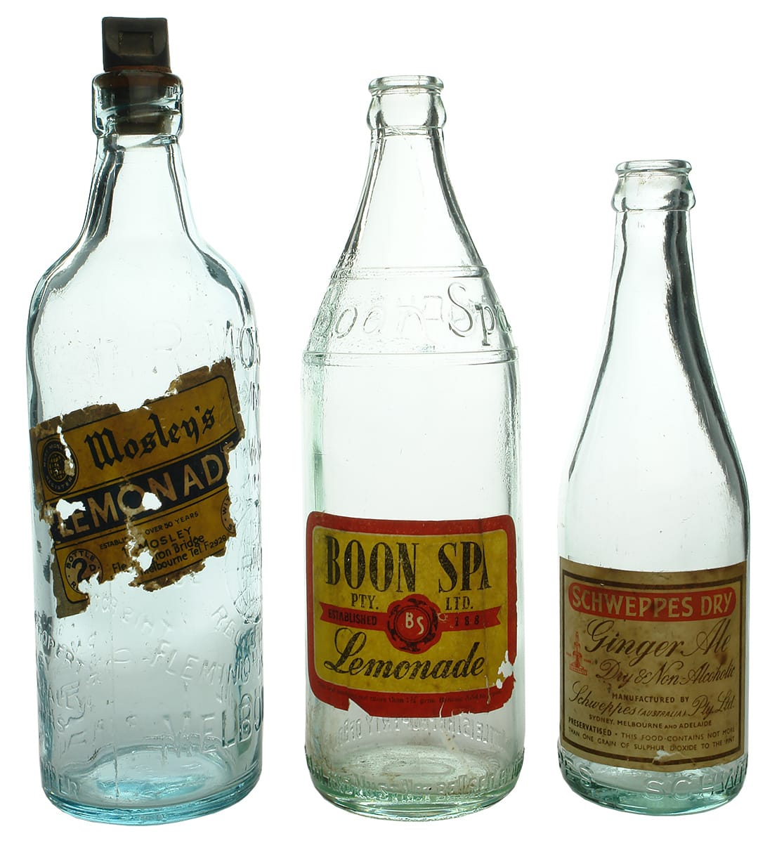 Old Antique Vintage Aerated Water Bottles