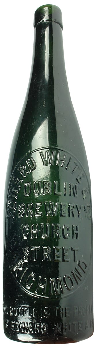Edward White Dublin Brewery Richmond Antique Beer Bottle
