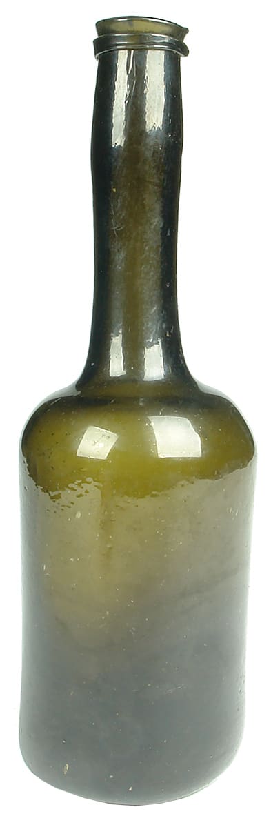 Long neck black glass bottle