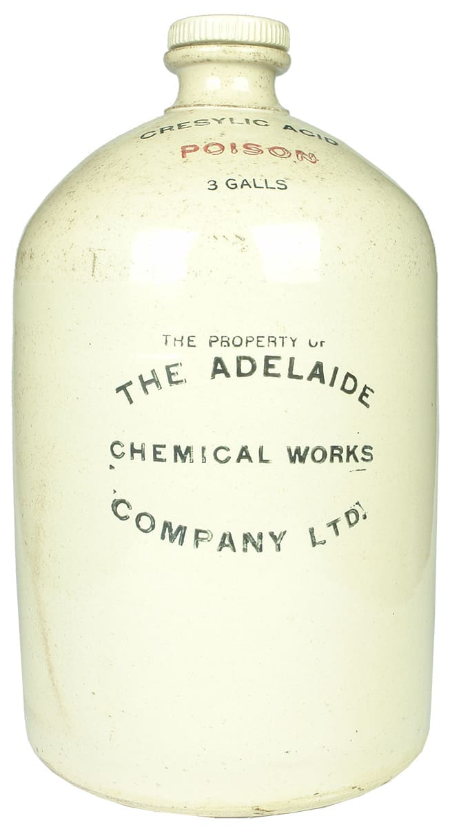 Cresylic Acid Poison Adelaide Chemical Works Demijohn