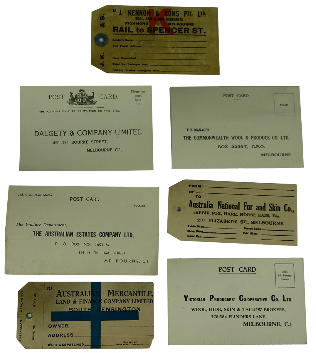 Old Antique Melbourne Ephemera Papers