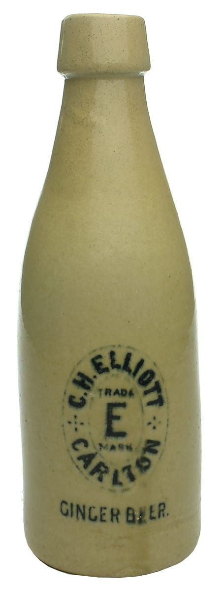 Elliott Carlton Bendigo Pottery Stoneware Ginger Beer Bottle