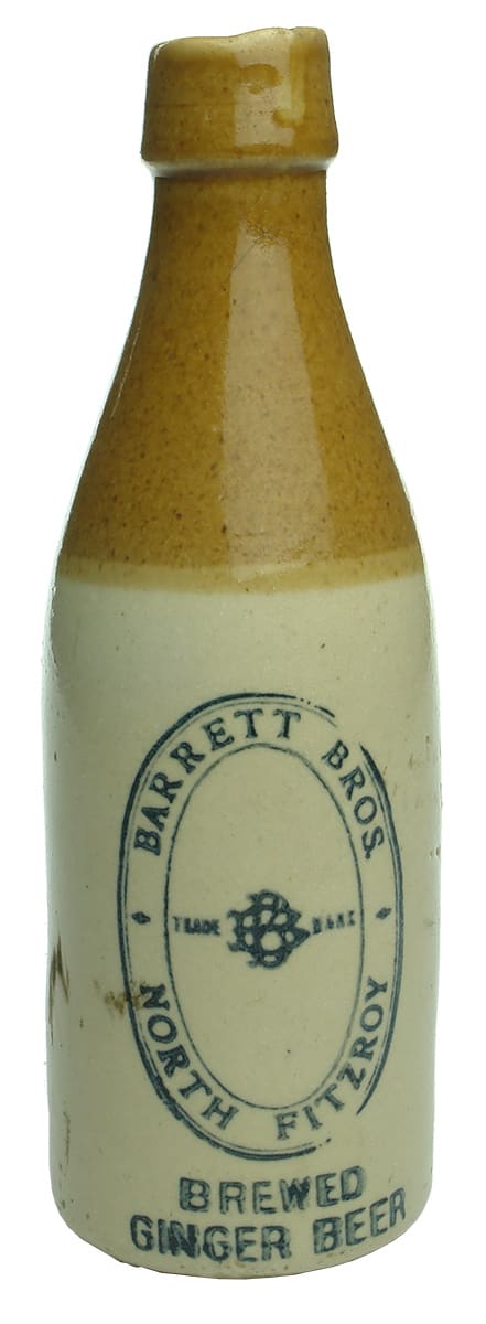 Barrett Bros North Fitzroy Ginger Beer Bottle