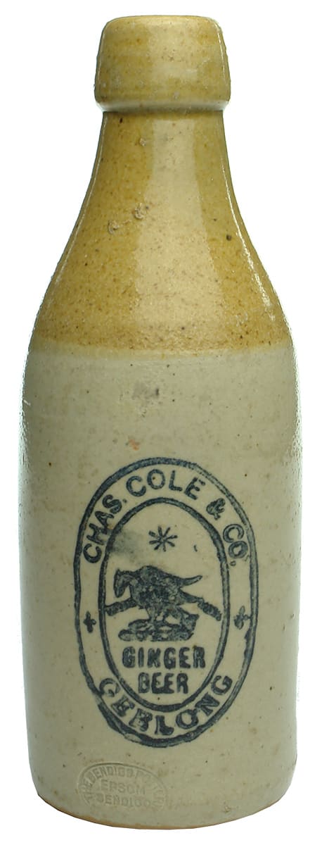 Chas Cole Geelong Ginger Beer Bottle