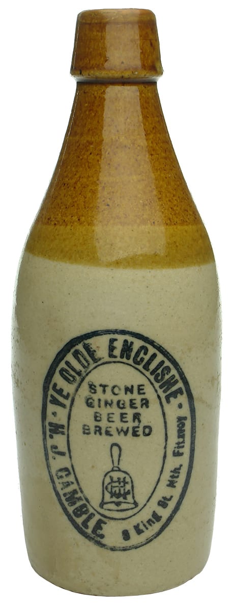 Gamble North Fitzroy Ginger Beer Bottle