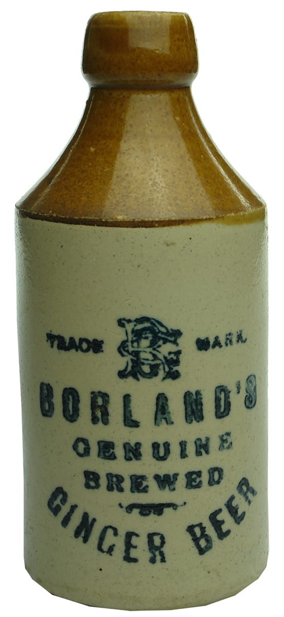 Borlands Genuine Brewed Ginger Beer Bottle