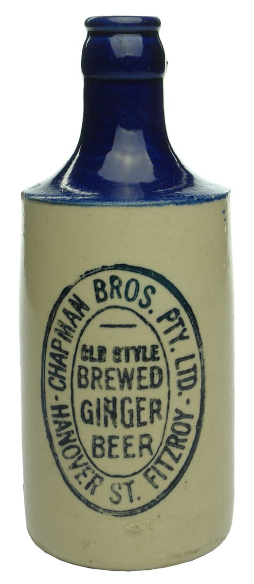 Chapman Bros Fitzroy Brewed Ginger Beer Bottle