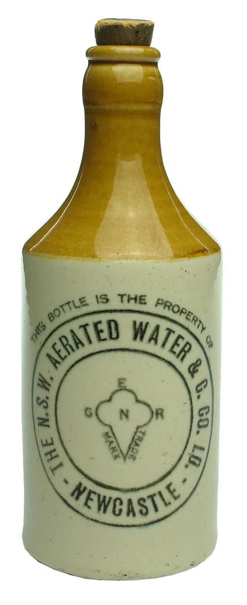 NSW Aerated Water Newcastle Ginger Beer Bottle