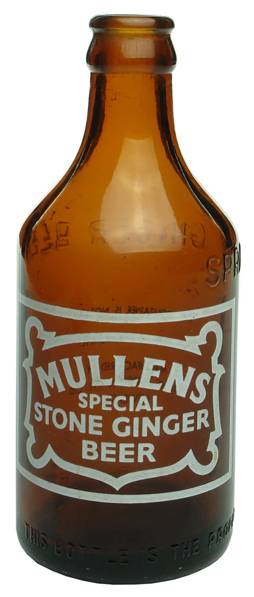 Mullens Newcastle Special Stone Ginger Beer Bottle