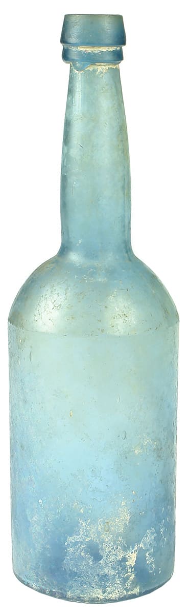 Antique Goldfields Blue Castor Oil Bottle