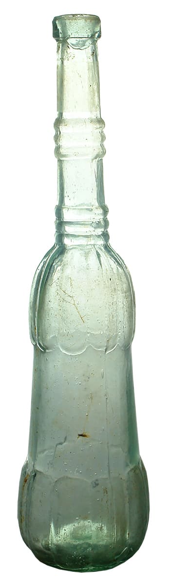 Club Shaped Antique Salad Oil Goldfields Bottle