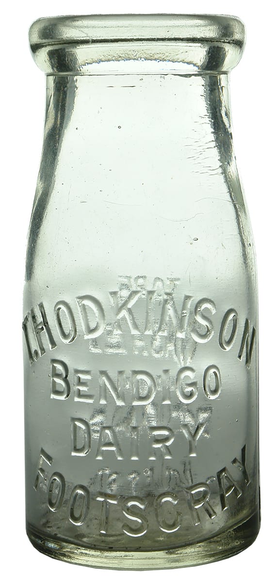 Hodkinson Bendigo Dairy Footscray Milk Bottle