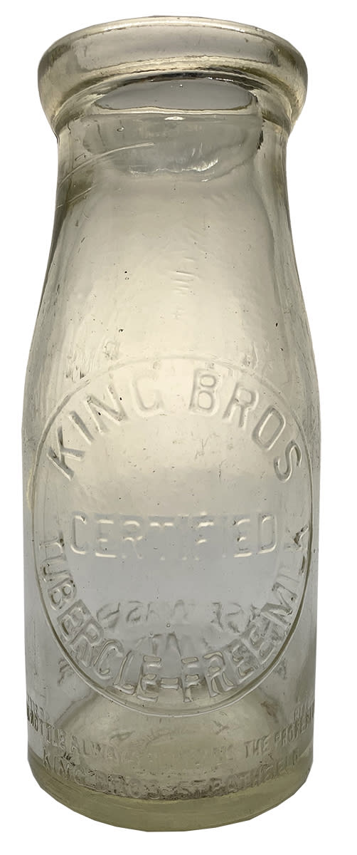 King Bros Tubercle Free Milk Strathfield Milk Bottle