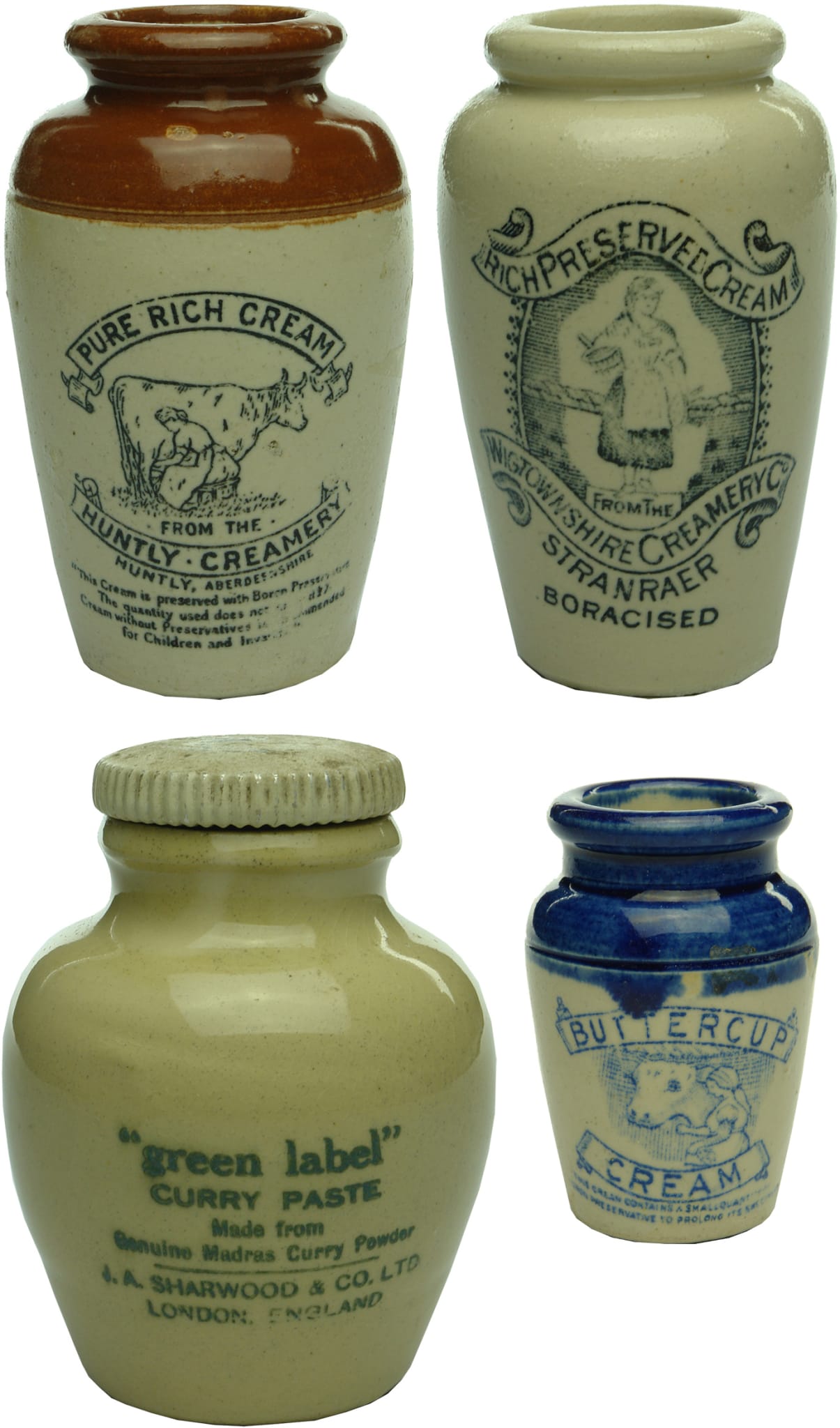 Printed Pots Ceramic Cream Jars
