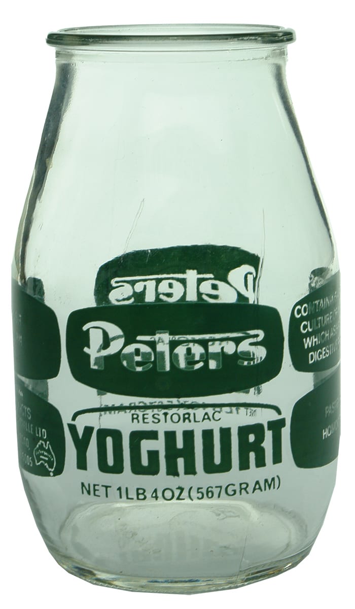 Peters Yoghurt Restorlac Clayton Ceramic Label Jar