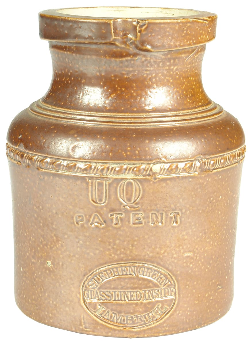 UQ Patent Stephen Green Stoneware Jar