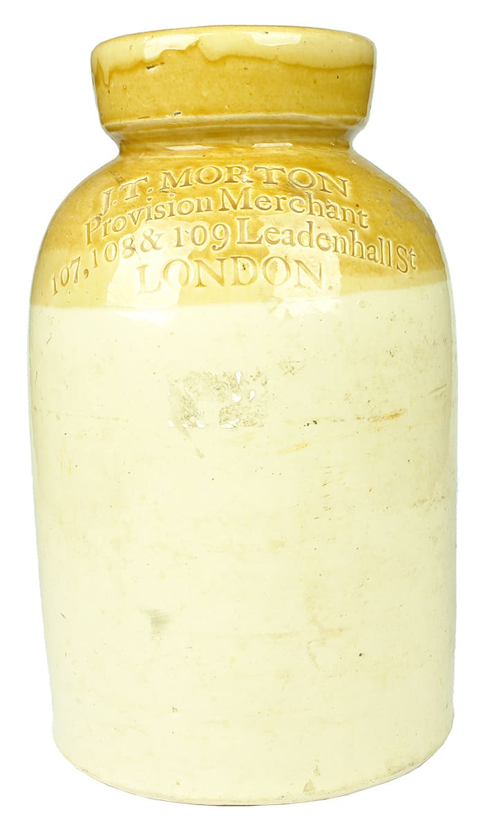 Morton Provision Merchant London Stoneware Jar