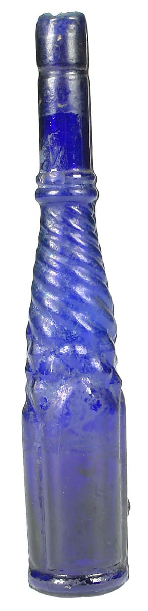 Cobalt Blue Whirly Salad Oil Bottle