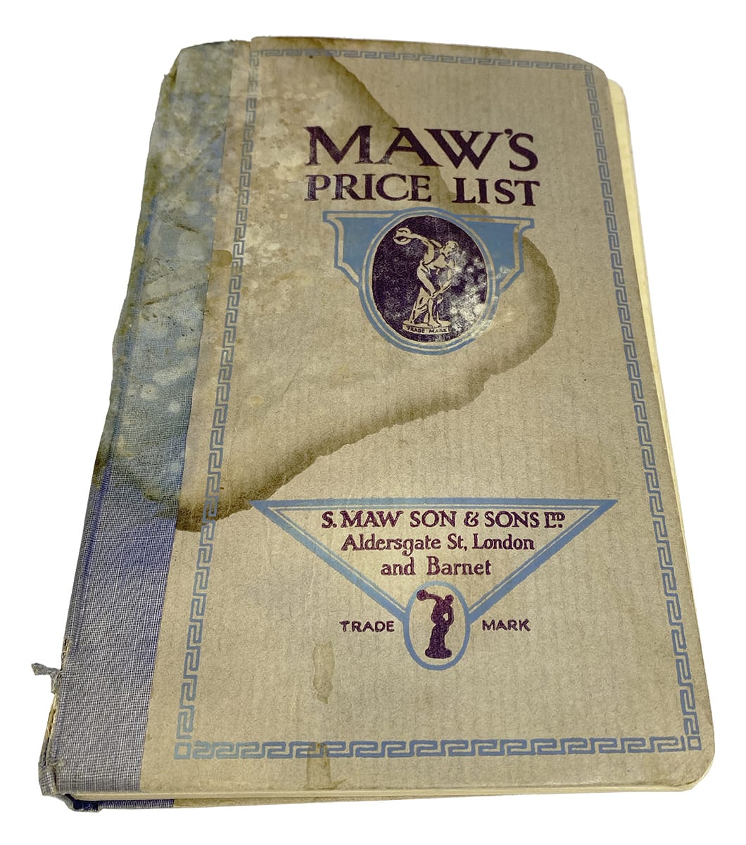 Maw Son Sons Druggists Medical and Surgical Supplies Book