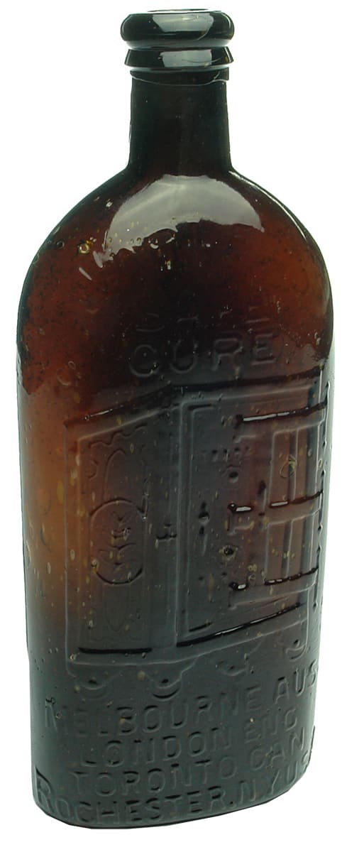 Warners Safe Cure Four Cities Antique Bottle