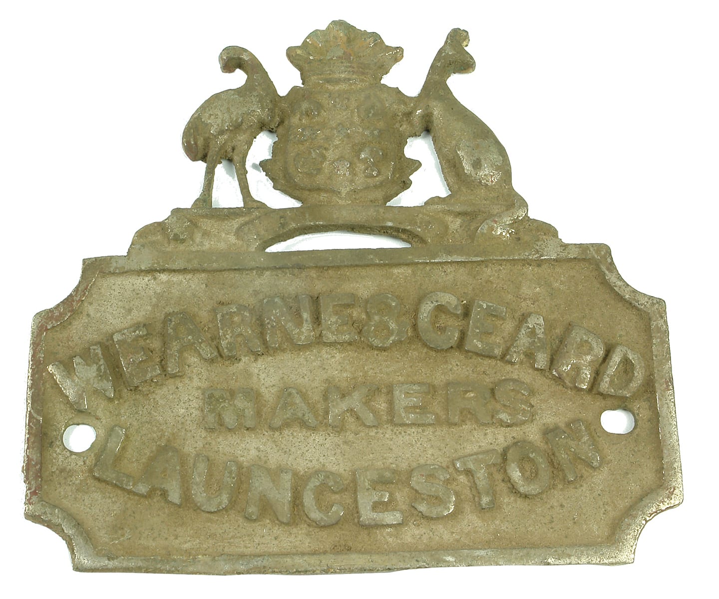 Wearne Geard Makers Launceston Brass Name Plate