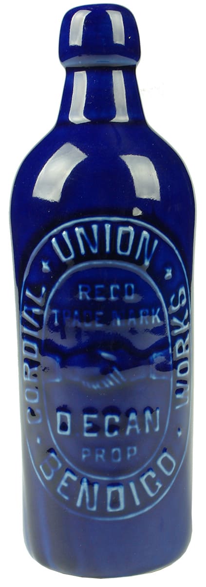 Union Cordial Works Fantasy Pottery Bottle