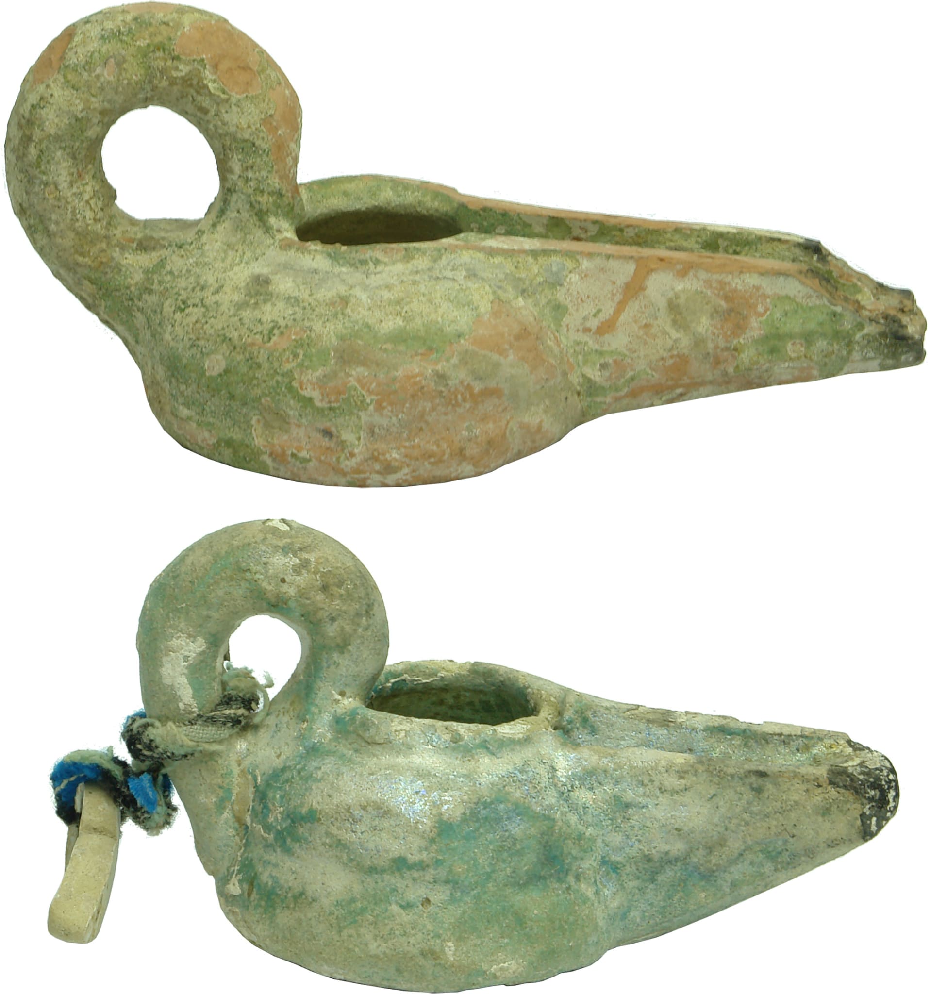 Pair of Roman Pottery oil lamps