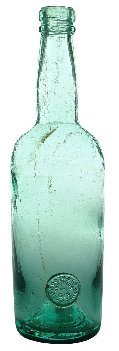 Booth Superior Gin Cow Cross Antique Sealed Bottle