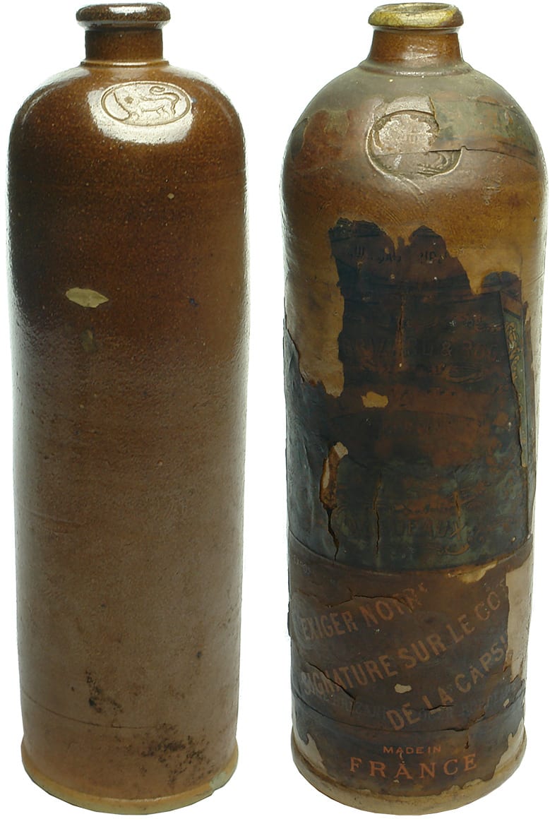 Antique Stoneware Alcohol Bottles