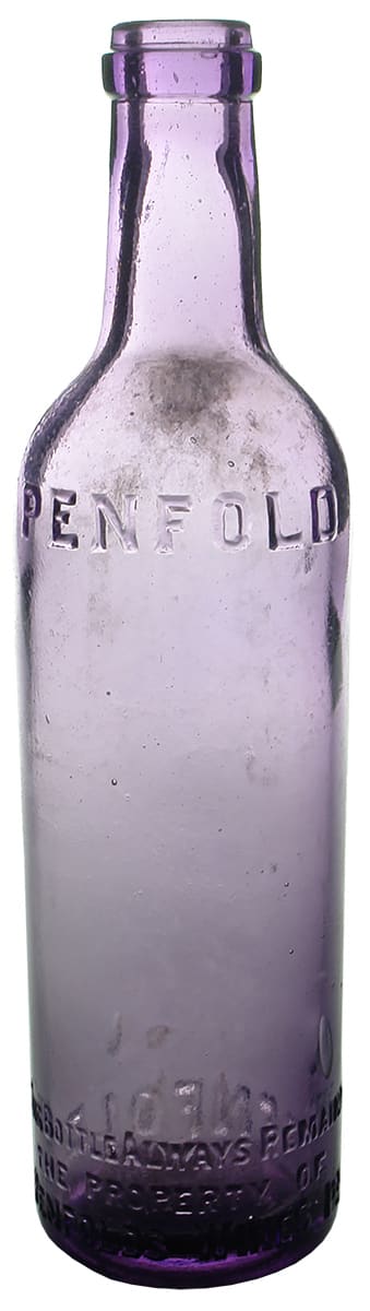 Penfolds Wines Amethyst Glass Bottle