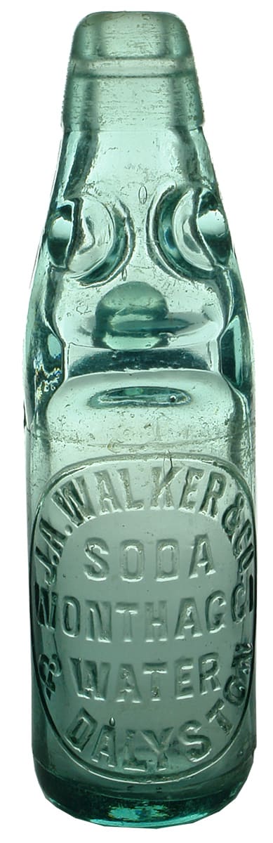 Walker Dalyston Wonthaggi Soda Water Codd Bottle
