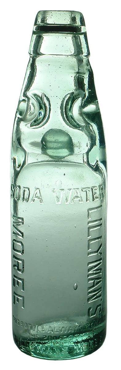 Lillyman's Moree Soda Water Codd Bottle