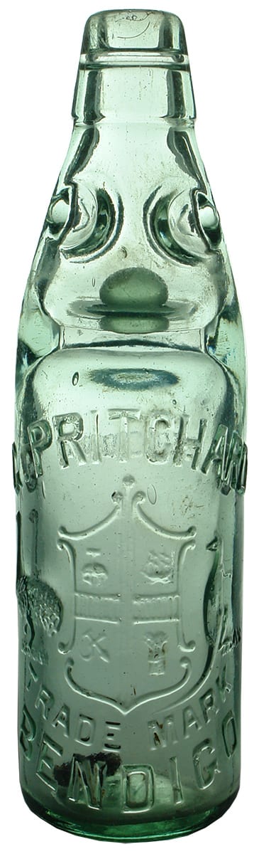 Pritchard Bendigo Lemonade Codd Bottle
