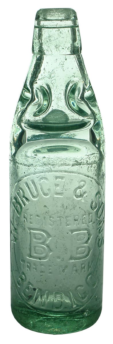Bruce Bendigo Antique Codd Marble Bottle