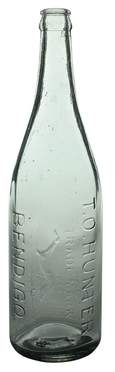 Hunter Bendigo Crown Seal Soft Drink Bottle