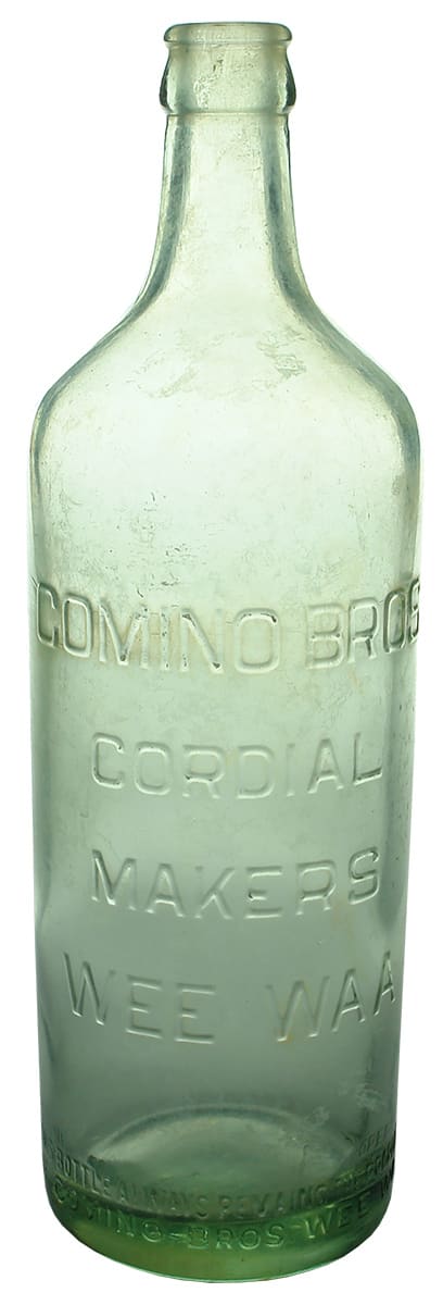 Comino Bros Wee Waa Crown Seal Soft Drink Bottle