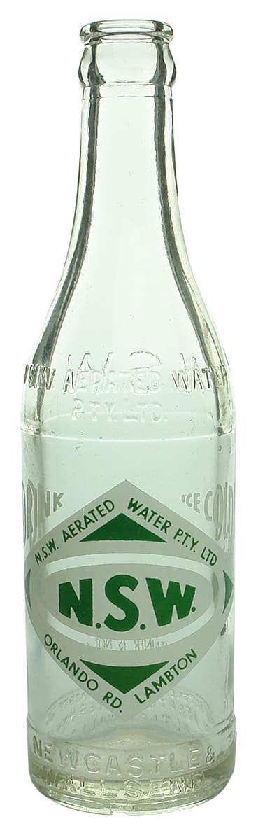 NSW Aerated Waters Crown Seal Soft Drink Bottle