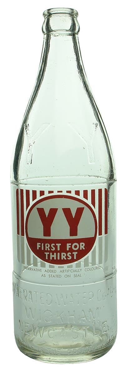 YY Wickham Newcastle Crown Seal Soft Drink Bottle