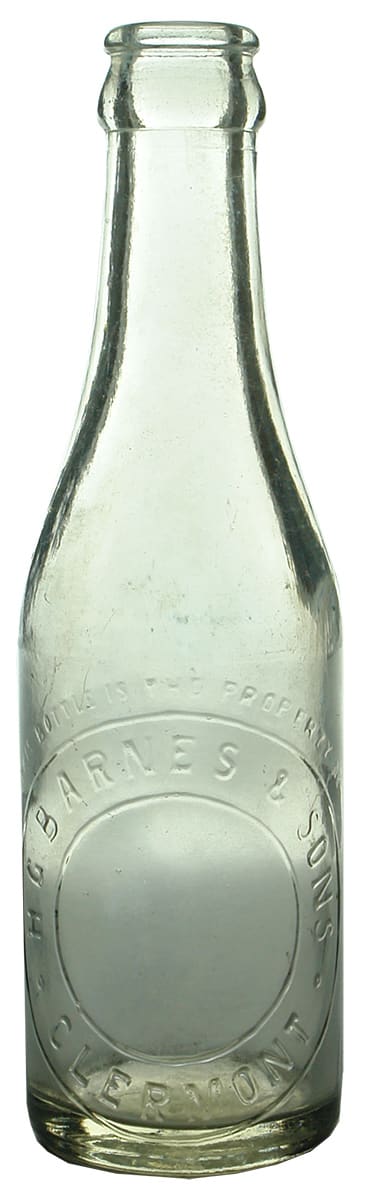 Barnes Clermont Crown Seal Soft Drink Bottle