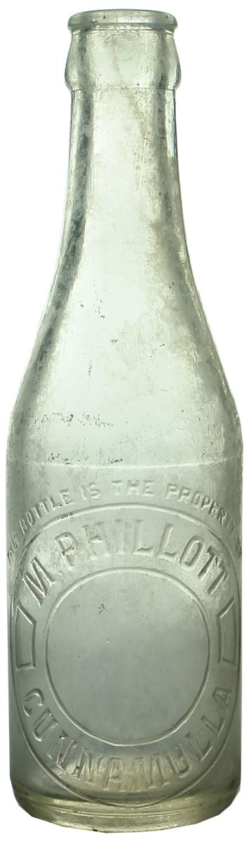 Phillott Cunnamulla Crown Seal Soft Drink Bottle